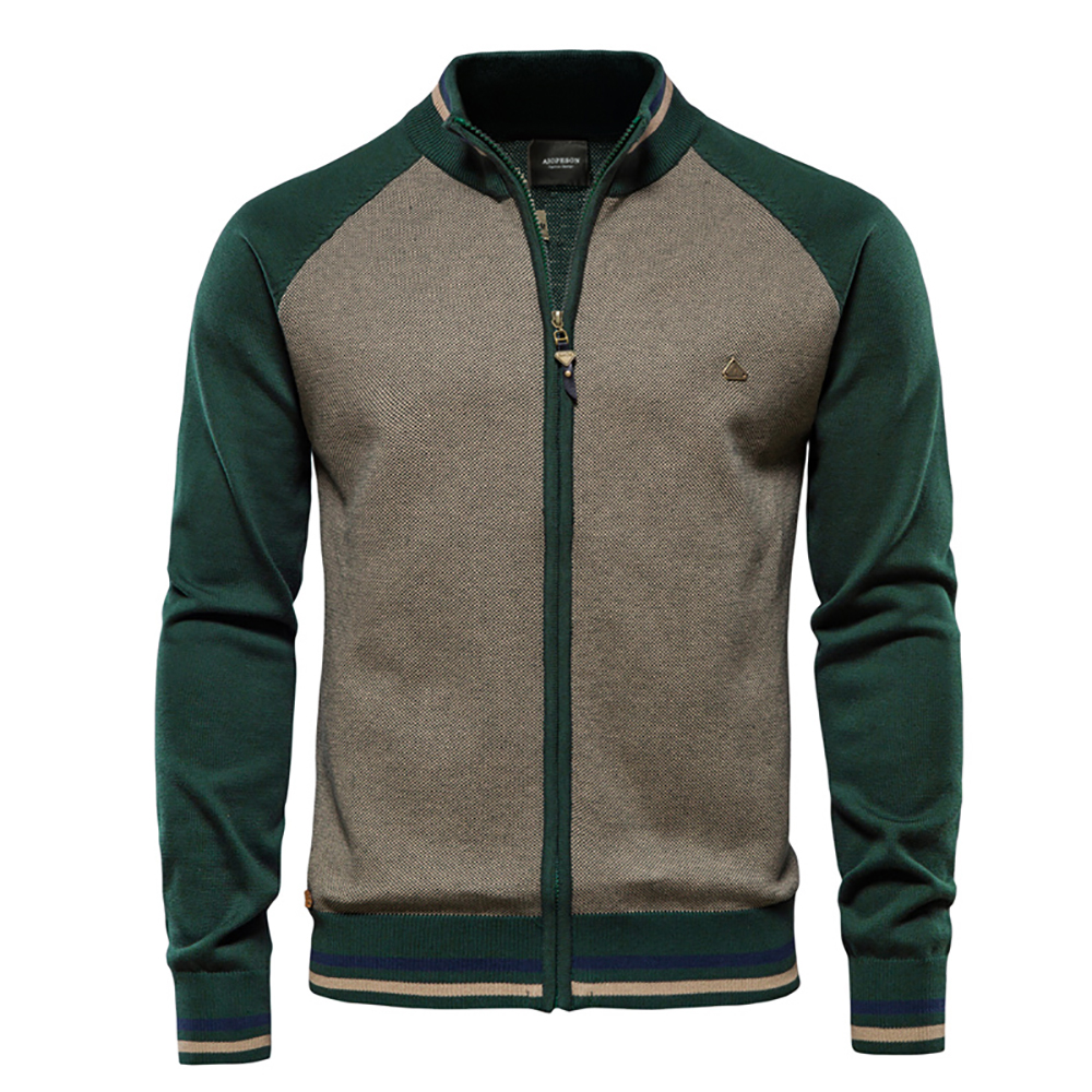 Streetwear Brand Fashion - AIOPESON Spliced Cardigan Men Streetwear Casual