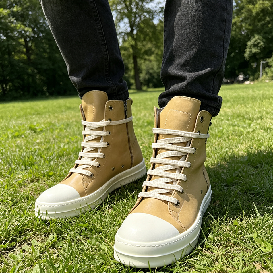 Streetwear Brand Shoes - Ro Colorful Leather High Top Men