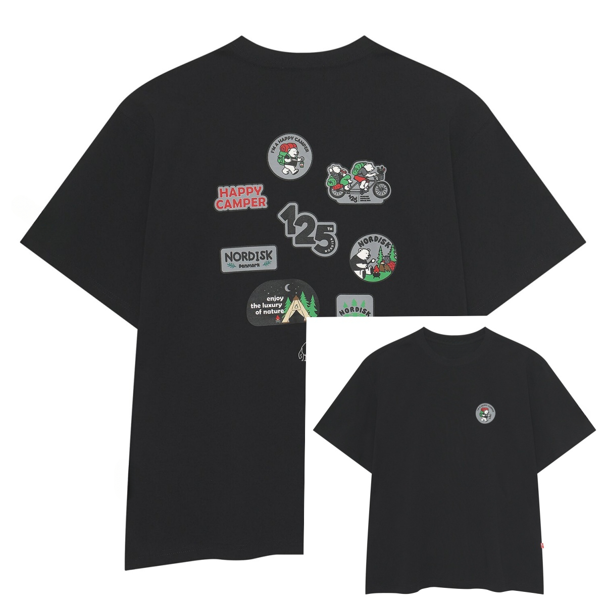Streetwear Outdoor Brand - Black Classic Outdoor Camping Brand T-shirt