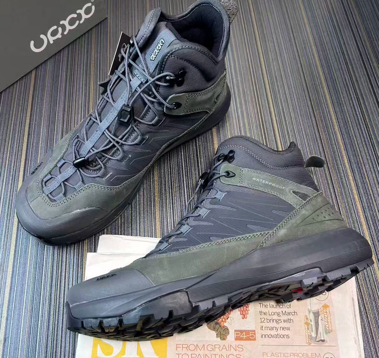High Top Hiking Leather Shoes  - Streetwear Outdoor Brand ulasan dan harga