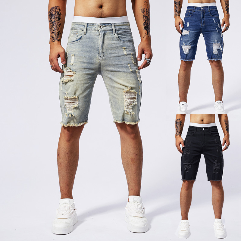 2025 Summer New Men's Ripped D - Streetwear Brand New ulasan dan harga