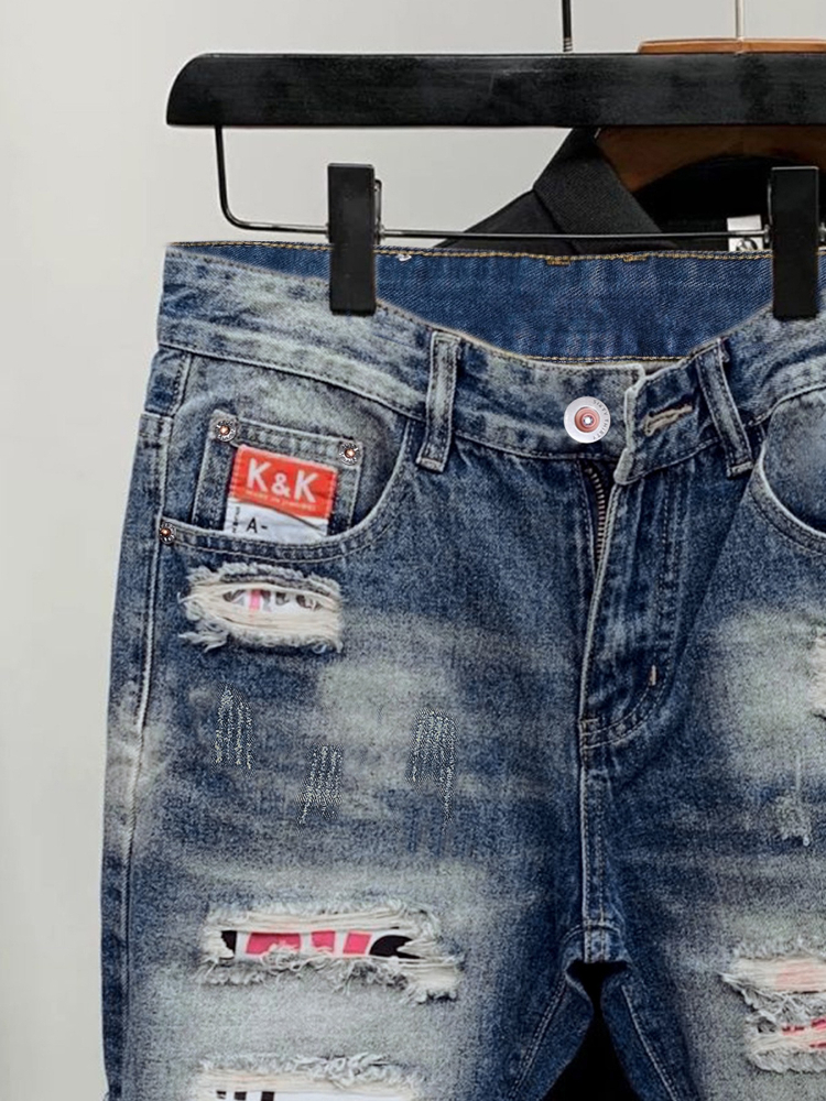 2026 Summer Ripped Straight Me - Streetwear Brand Fashion ulasan dan harga