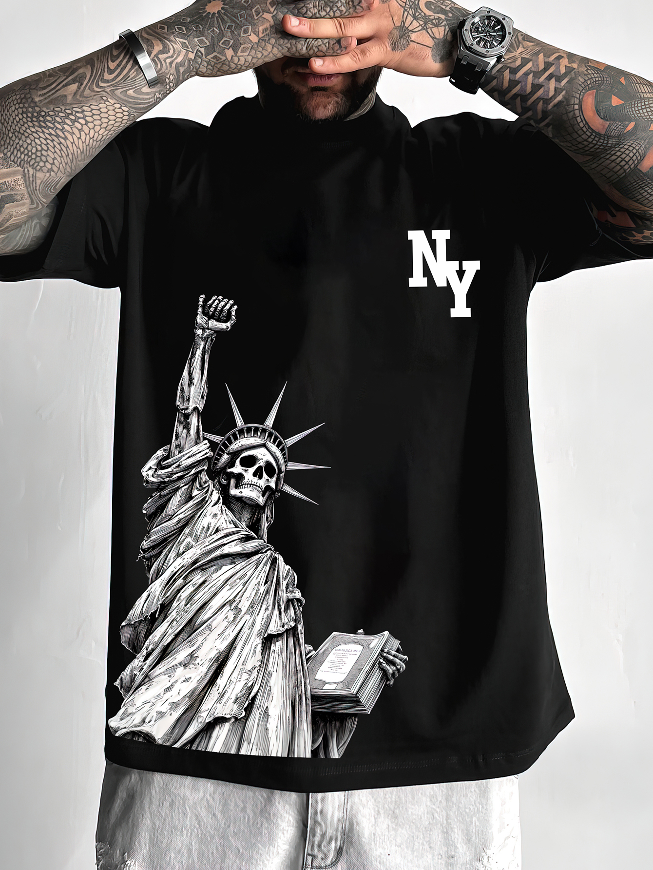 Men's Oversized NY New York St - Streetwear Brand New York ulasan dan harga
