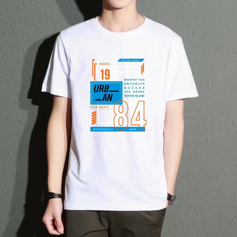 Men's Black Round-Neck Short-S - Streetwear Brand New York ulasan dan harga