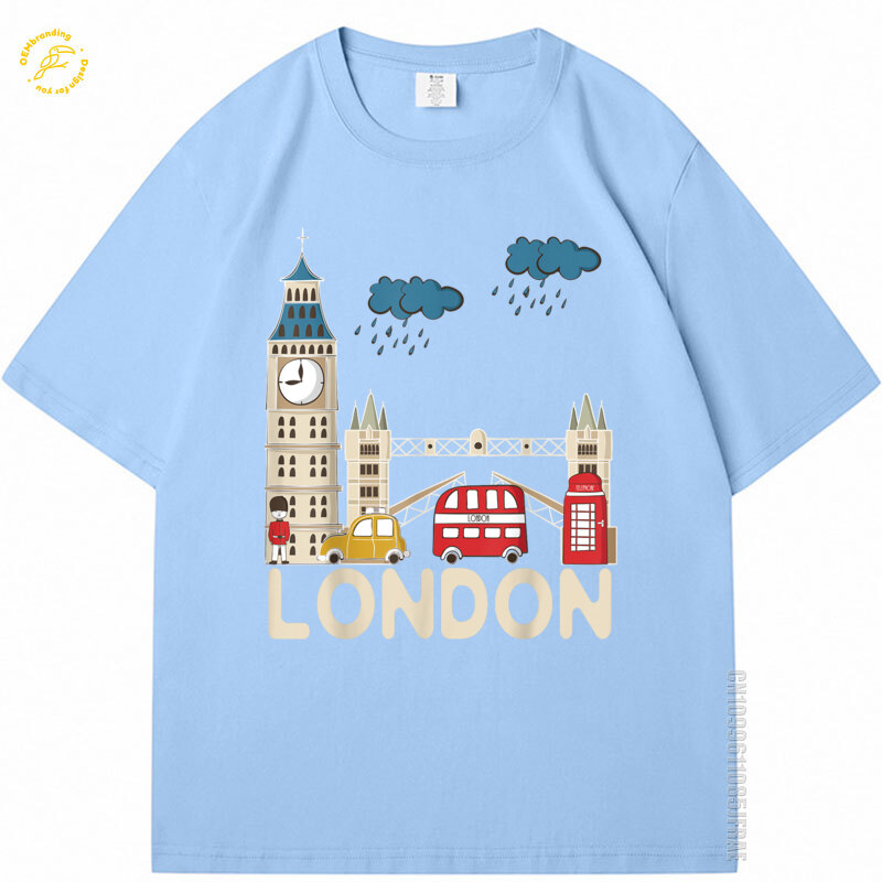 Rainy London Tshirt Cute Souve - Streetwear Brands London ulasan dan harga