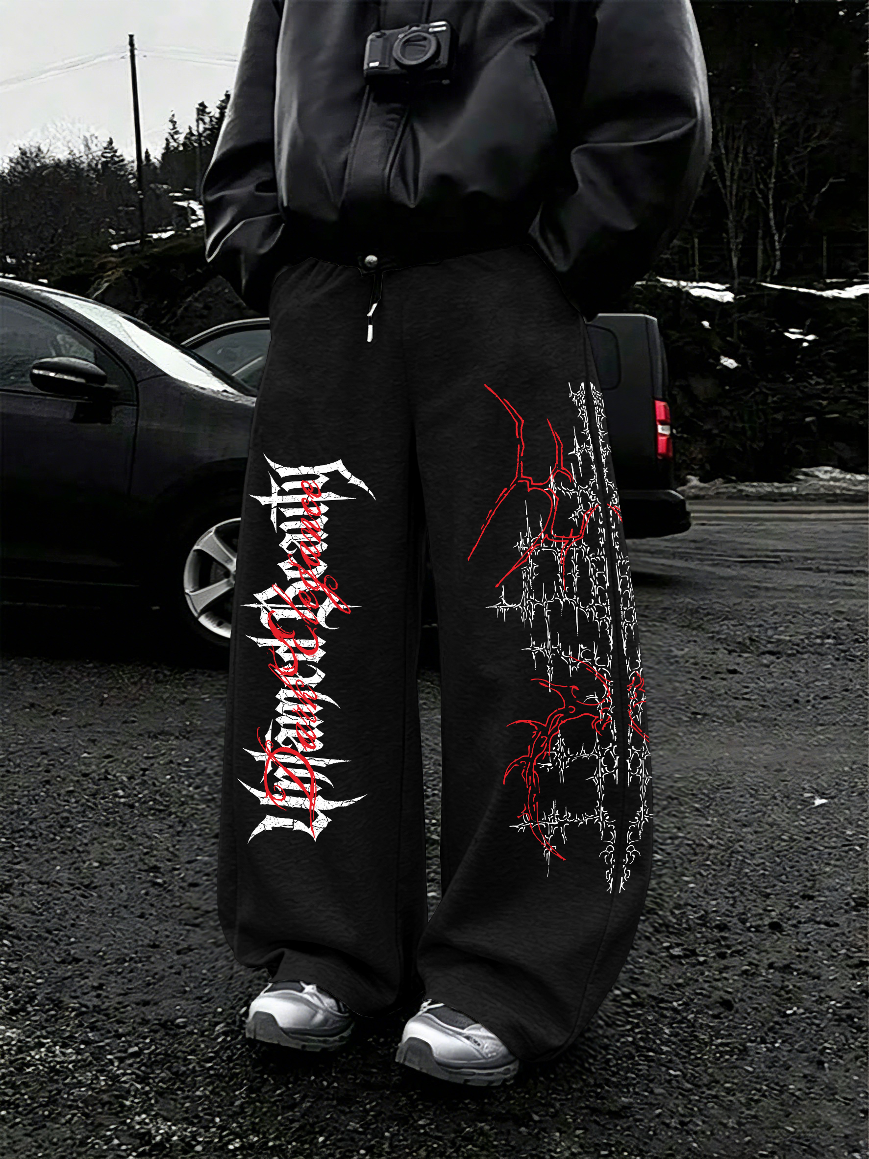 Men's Oversized Gothic Streetw - Streetwear Brand Font ulasan dan harga