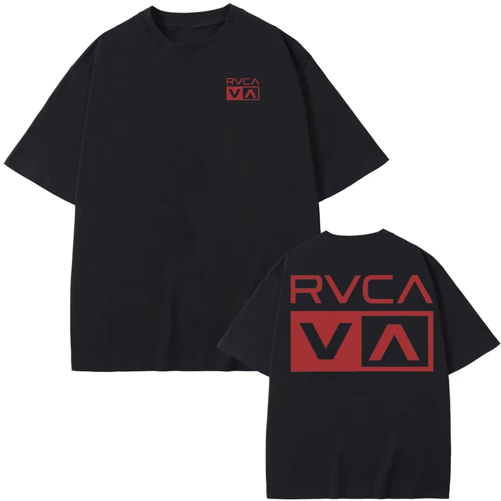 RVCA T Shirt Black Tee Summer  - Streetwear Brand Fashion ulasan dan harga