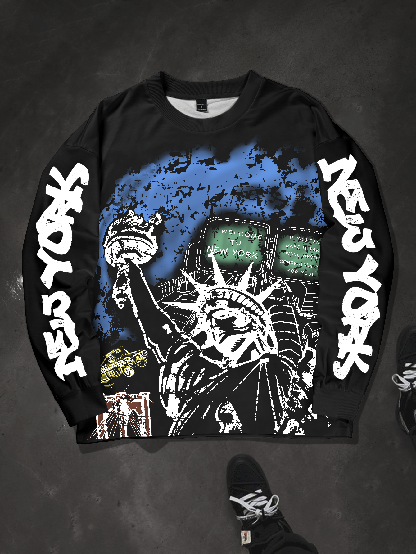 Men's Oversized Streetwear Swe - Streetwear Brand New York ulasan dan harga